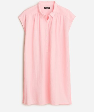 J.Crew Cap-sleeve tunic cover-up in soft gauze