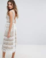 Thumbnail for your product : boohoo V Neck Midi Lace Dress