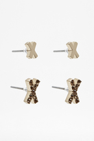 Thumbnail for your product : French Connection Mini Metal Cross Earring Set