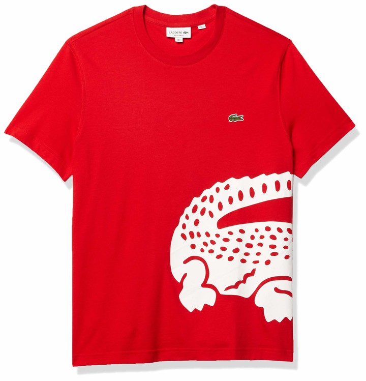 red lacoste t shirt