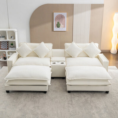 Aches Sectional Sofa Upholstered Sofa With Ottoman
