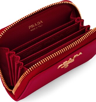 Prada Logo-Lettering Zipped Cardholder
