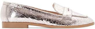La Redoute Collections Metallic Cracked Loafers
