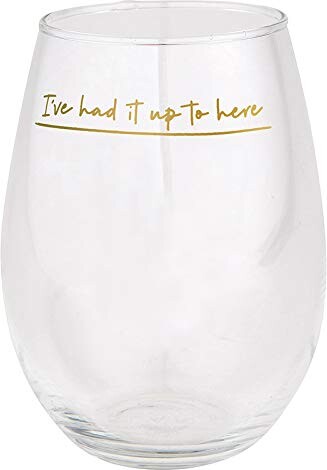 Slant Collections Creative Brands Jumbo Stemless Wine Glass, 30-Ounce, Had It