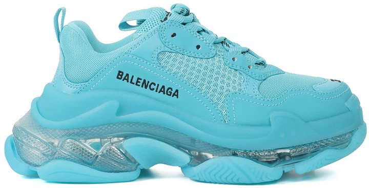 Balenciaga Turquoise Triple S Sneakers - ShopStyle