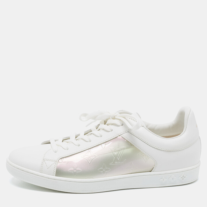 Louis Vuitton White Embossed Leather Frontrow Low-Top Sneaker Size 42.5 Louis  Vuitton