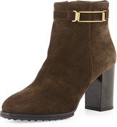 Thumbnail for your product : Tod's Suede Ankle Bootie, Olive
