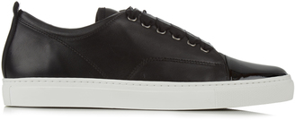 Lanvin Capped-toe low-top leather trainers