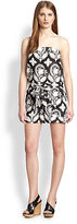 Thumbnail for your product : Diane von Furstenberg Miranda Cotton & Silk Strapless Printed Short Jumpsuit