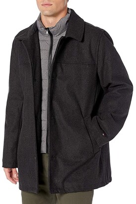 Tommy Hilfiger Men's Wool Melton Walking Coat with Detachable Scarf  (Regular and Big Tall Sizes) - ShopStyle