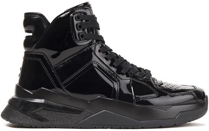 Black Patent Leather High Top Sneakers | Shop the world's largest  collection of fashion | ShopStyle