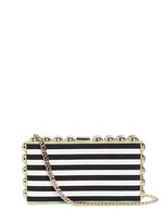 Thumbnail for your product : DSQUARED2 Striped Cotton Canvas & Ayers Box Clutch