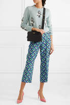Thumbnail for your product : Prada Cropped Printed Silk Crepe De Chine Straight-leg Pants