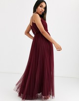 Thumbnail for your product : ASOS DESIGN Petite cami pleated tulle maxi dress