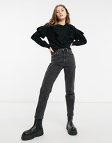 Thumbnail for your product : New Look frill front sweatshirt in black