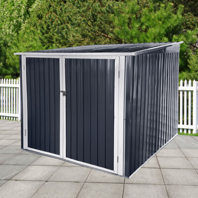 SHANRUGUOJI Bicycle Outdoor Steel Storage Shed Stores 4 Bikes