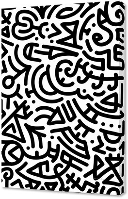 Curioos Bold Black Marker Doodle Lines Wall Art - ShopStyle
