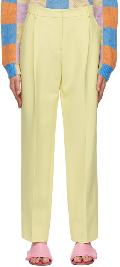 【関税込み】Stine Goya イエロー Frankie トラウザーズ Stine Goya Yellow Frankie Trousers - ShopStyle Dress Pants