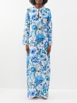 Collins Floral-print Silk Maxi Dress 