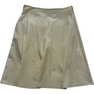 Miu Miu Yellow Cotton Skirt