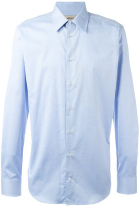 Armani Collezioni plain shirt - men - Cotton/Elastolefin - 42