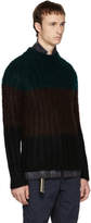 Thumbnail for your product : Kolor Brown Mohair Crewneck Sweater