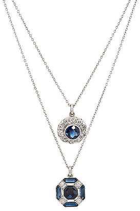 Renee Lewis Women's White Diamond & Sapphire Charm Two-Tier Necklace