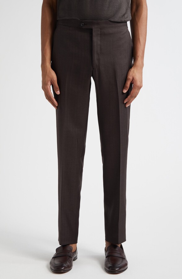 Thom Sweeney Pleated Linen Blend Pants