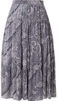 Thumbnail for your product : MICHAEL Michael Kors Pleated Printed Crepe Skirt