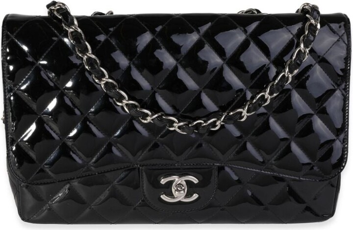 CHANEL Lambskin Quilted Jumbo Cuba Color Flap Black 486987