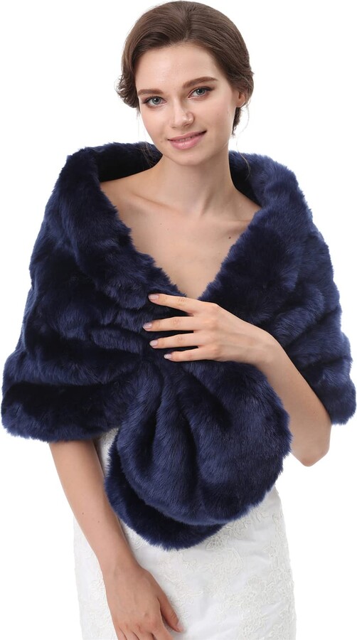 Striped Faux Fur Scarf Bloomingdales Women Accessories Scarves 