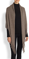 Thumbnail for your product : White + Warren Fringed Cashmere Triangle Scarf