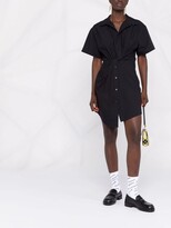 Thumbnail for your product : Alexander Wang Ruched Short-Sleeved Shirt Dress