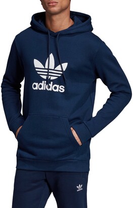 mens black adidas trefoil hoodie