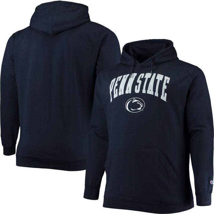 Men's Champion Navy Penn State Nittany Lions Big and Tall Arch Over Logo Powerblend Pullover Hoodie