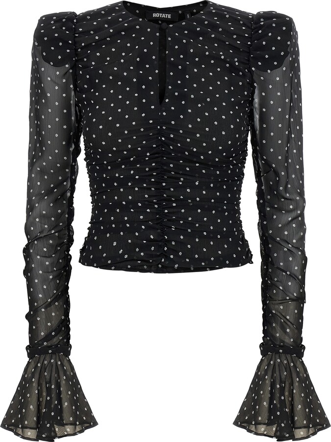 Rotate by Birger Christensen 'chiffon Ruched' Blouse