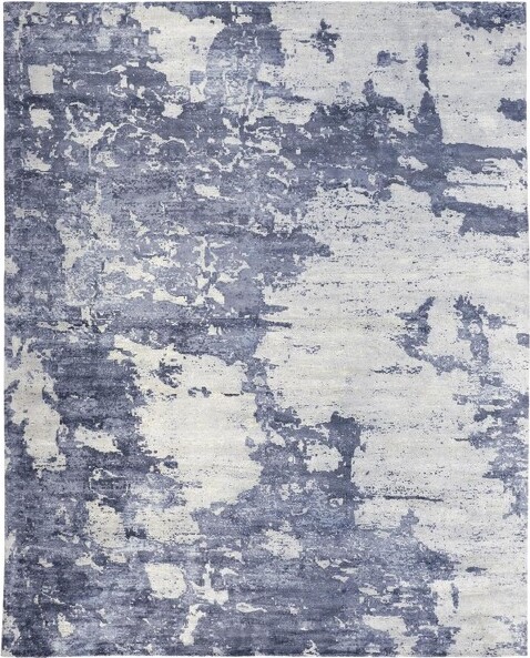 HomeRoots HomeRoots2'X3'BlueGrayAndIvoryAbstractHandWovenAreaRug