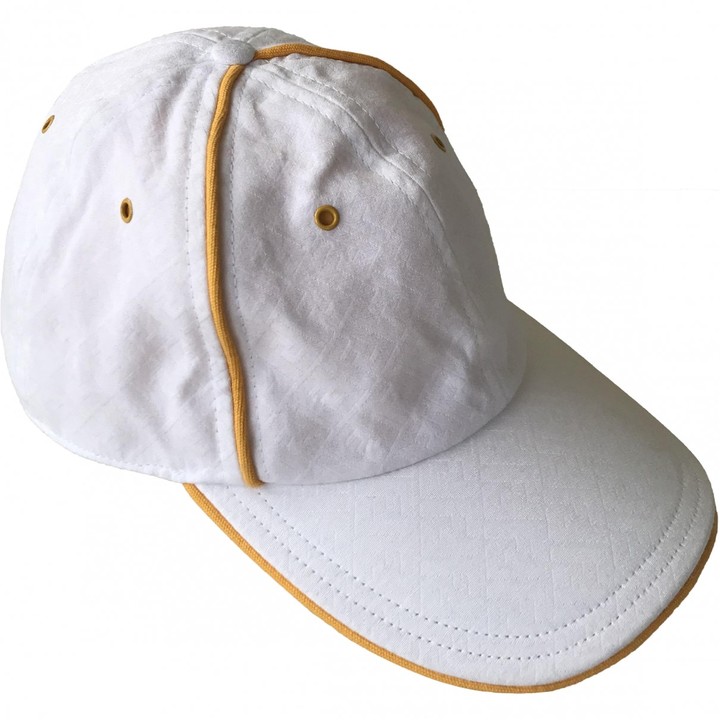 white fendi hat