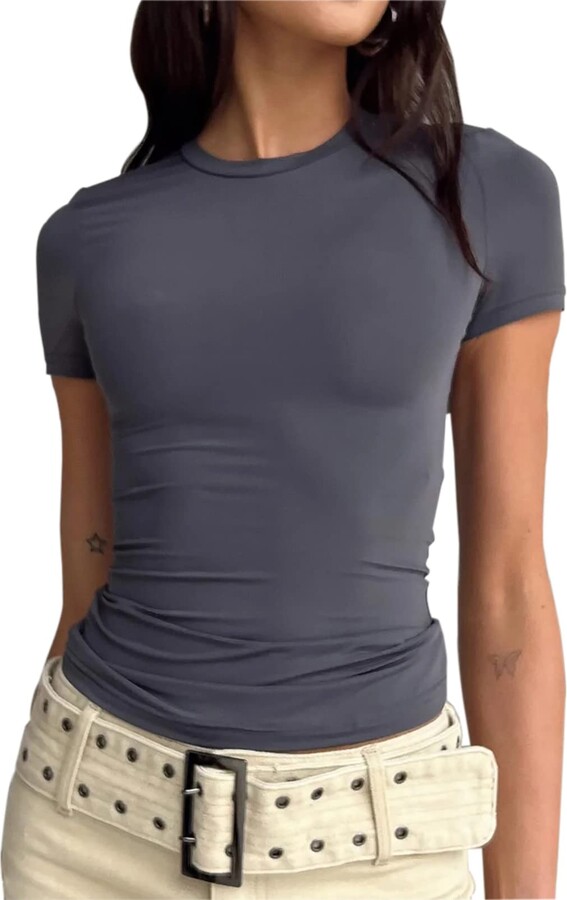 YIANNA Shapewear Bodysuit for Women Tummy Control Scoop Neck Mid Thigh
