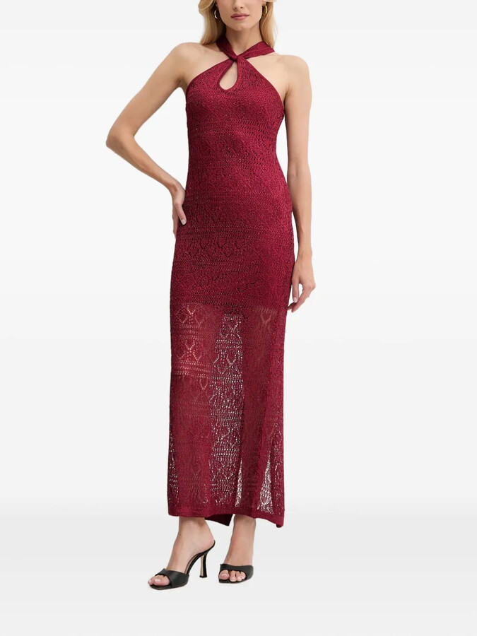 GUESS USA Halterneck Knitted Maxi Dress