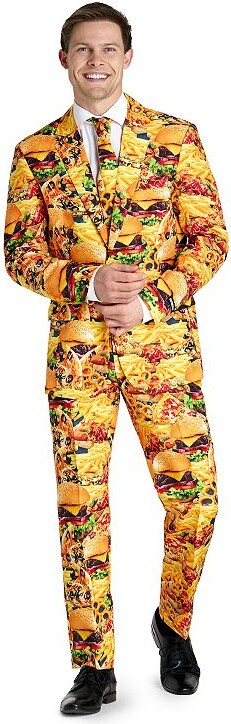 Men's Suitmeister Slim-Fit Snack Master Suit & Tie Set