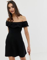 black off the shoulder sundress