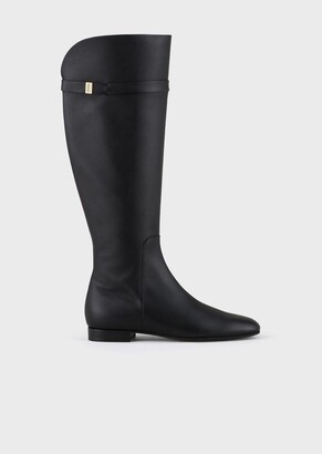 womens black soft leather ankle boots