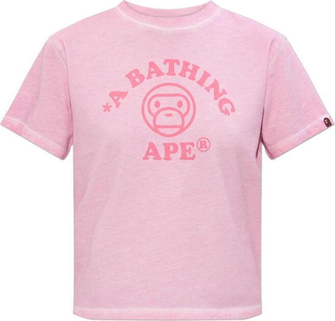 A Bathing Ape Logo Print T-Shirts