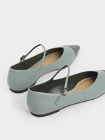 Thumbnail for your product : Charles & Keith Two-Tone Pointed Toe Mary Jane Flats
