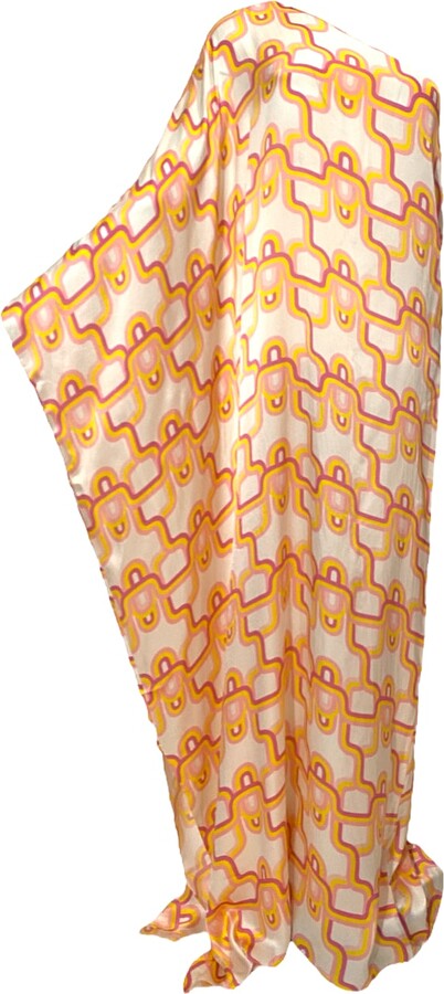 Julia Clancey Lydy Lady White Limon Silk Kaftan