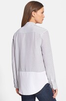 Thumbnail for your product : Equipment 'Reese' Stripe Colorblock Silk Shirt