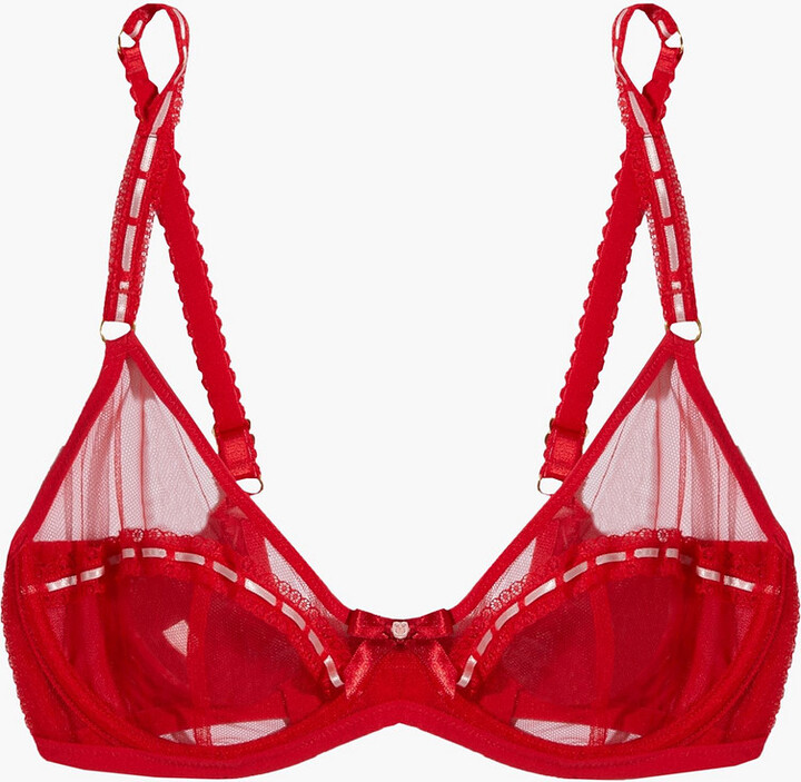 Red Lace Bra No Underwire | ShopStyle