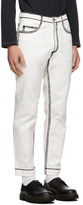 Thumbnail for your product : Daniel W. Fletcher Off-White Painted Edge Jeans
