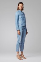 Thumbnail for your product : HUGO BOSS Regular-fit trucker jacket in sun-bleached stretch denim